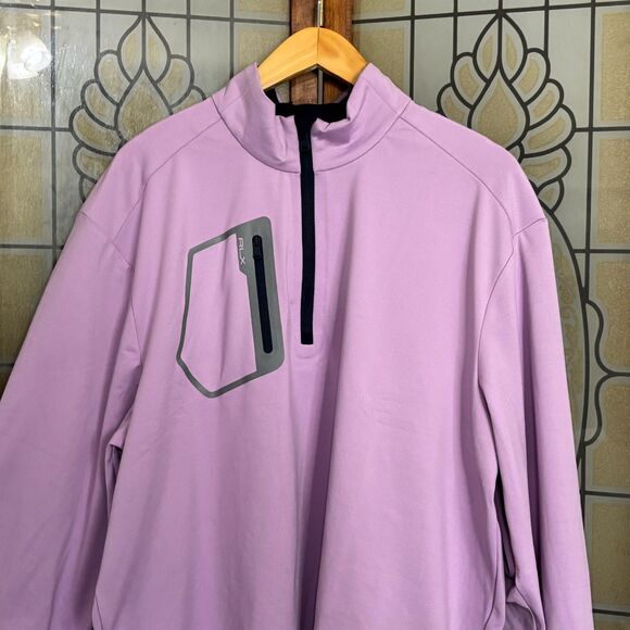 Polo Ralph Lauren RLX Quarter Zip PullOver Stretch Jersey Knit Sweatshirt Size L - Picture 5 of 13